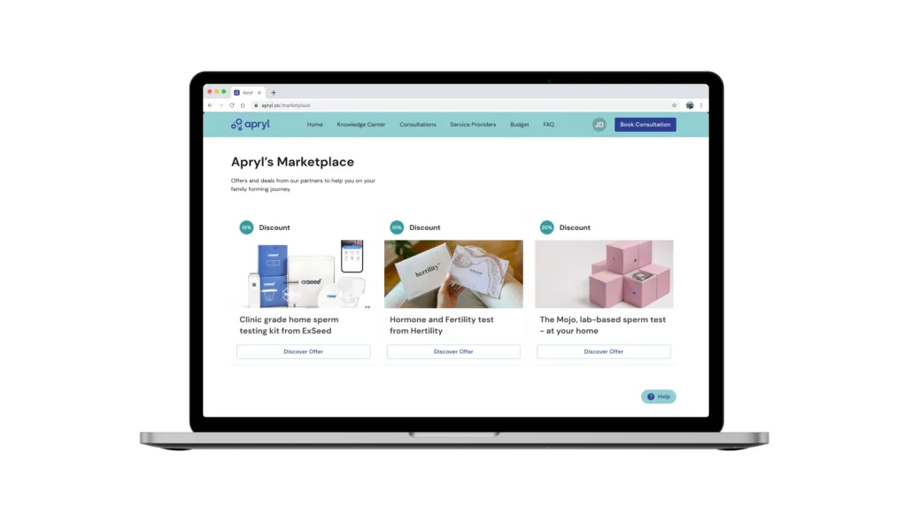 Apryl fertility benefits marketplace